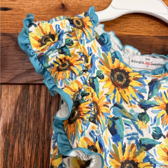 Sunflower Delight Kids Dress - Picture 3 of 7